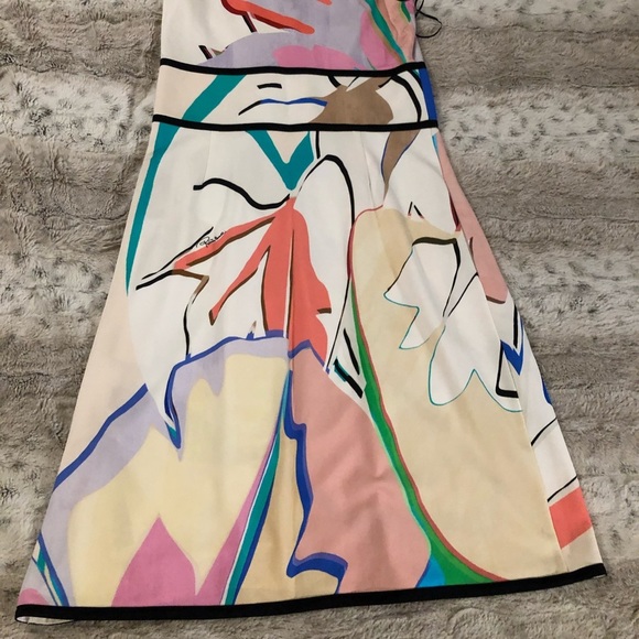 : : ROBERTO CAVALLI Multi Color Abstract Print Sleeveless Short Dress : : - Picture 14 of 16
